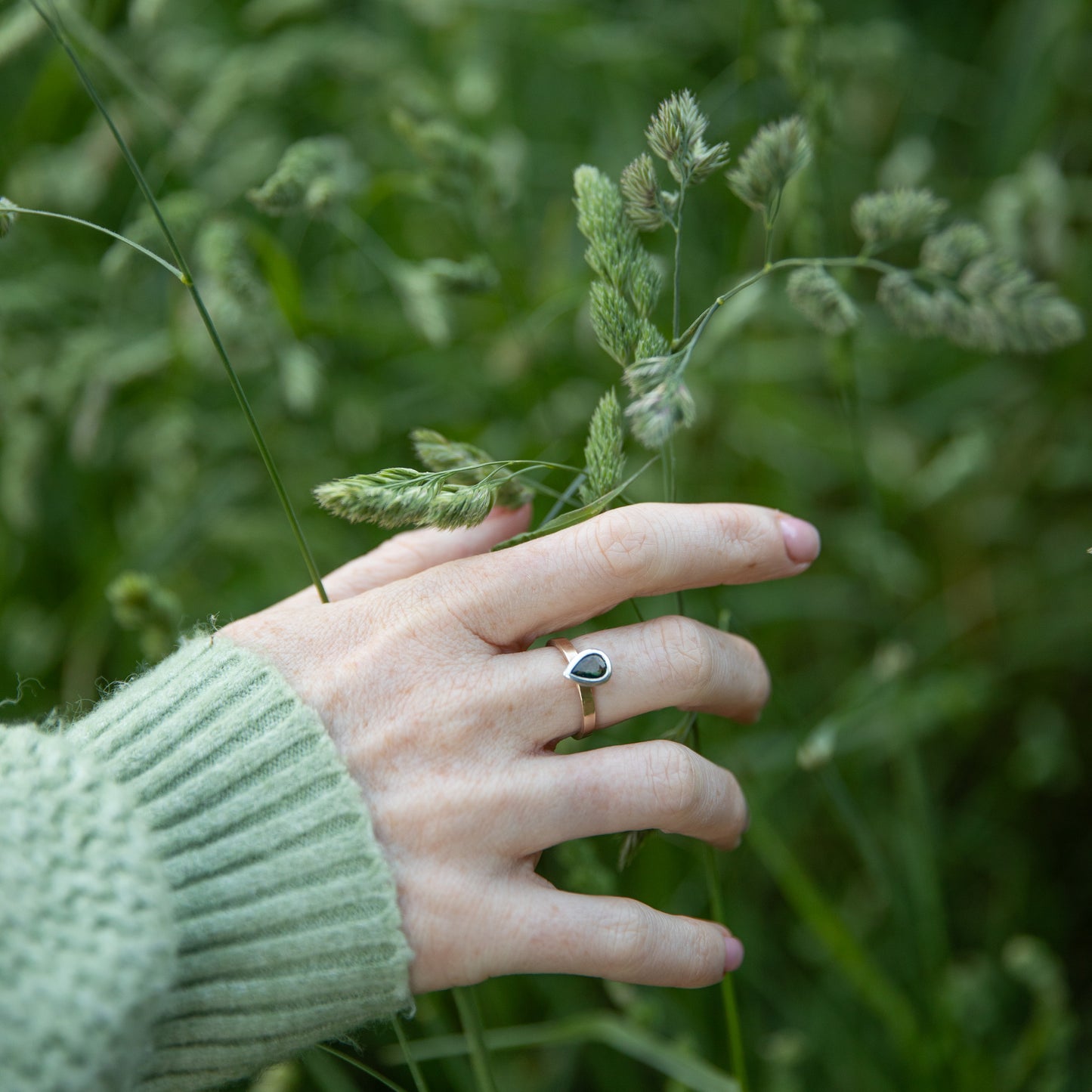 Green Sapphire Heirloom Ring