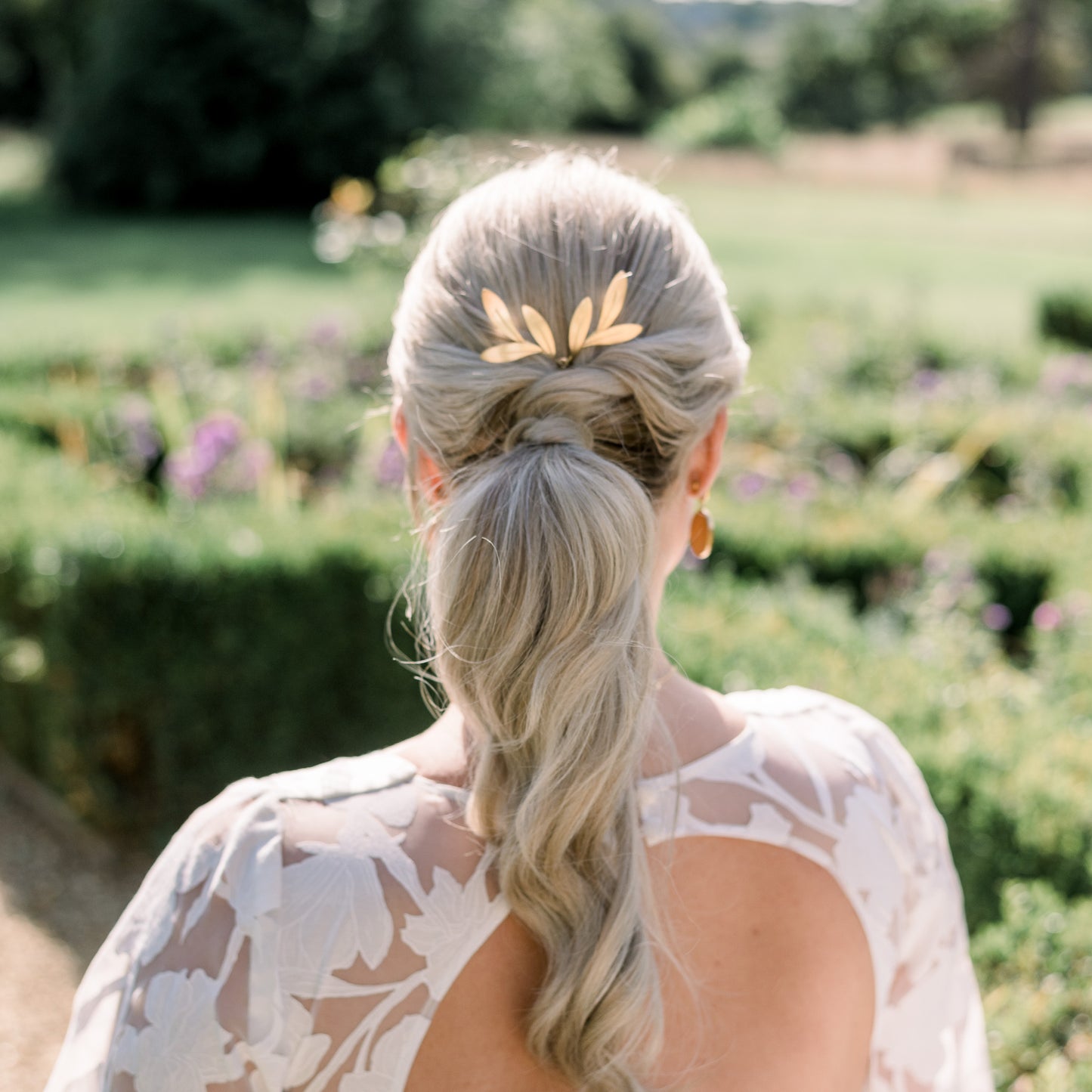 Gold Vermeil Olive Leaf Hairpiece