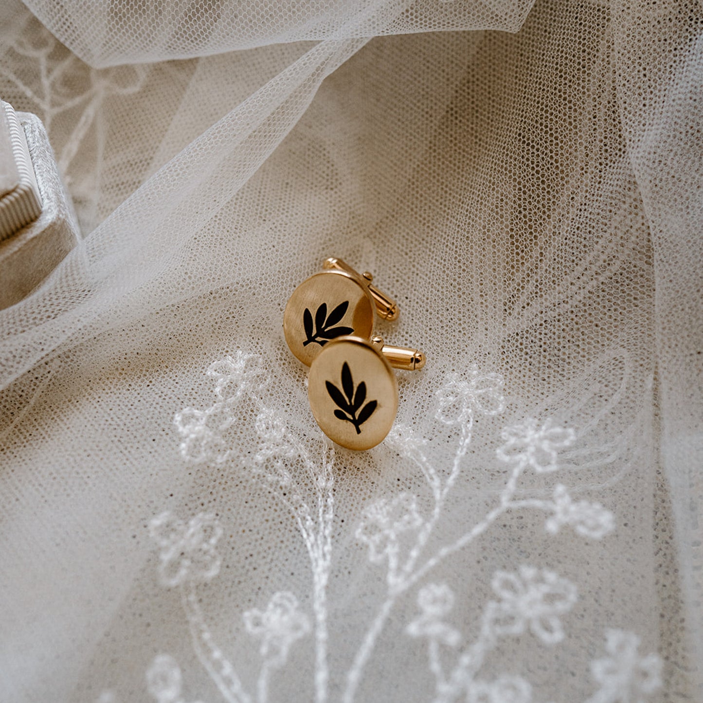 Gold Vermeil Olive Foliage Cufflinks