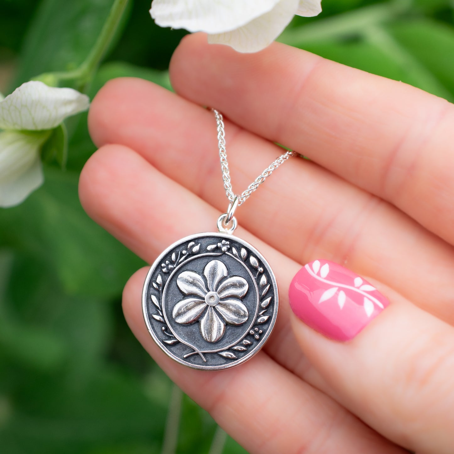 Oxidised Blossom Necklace