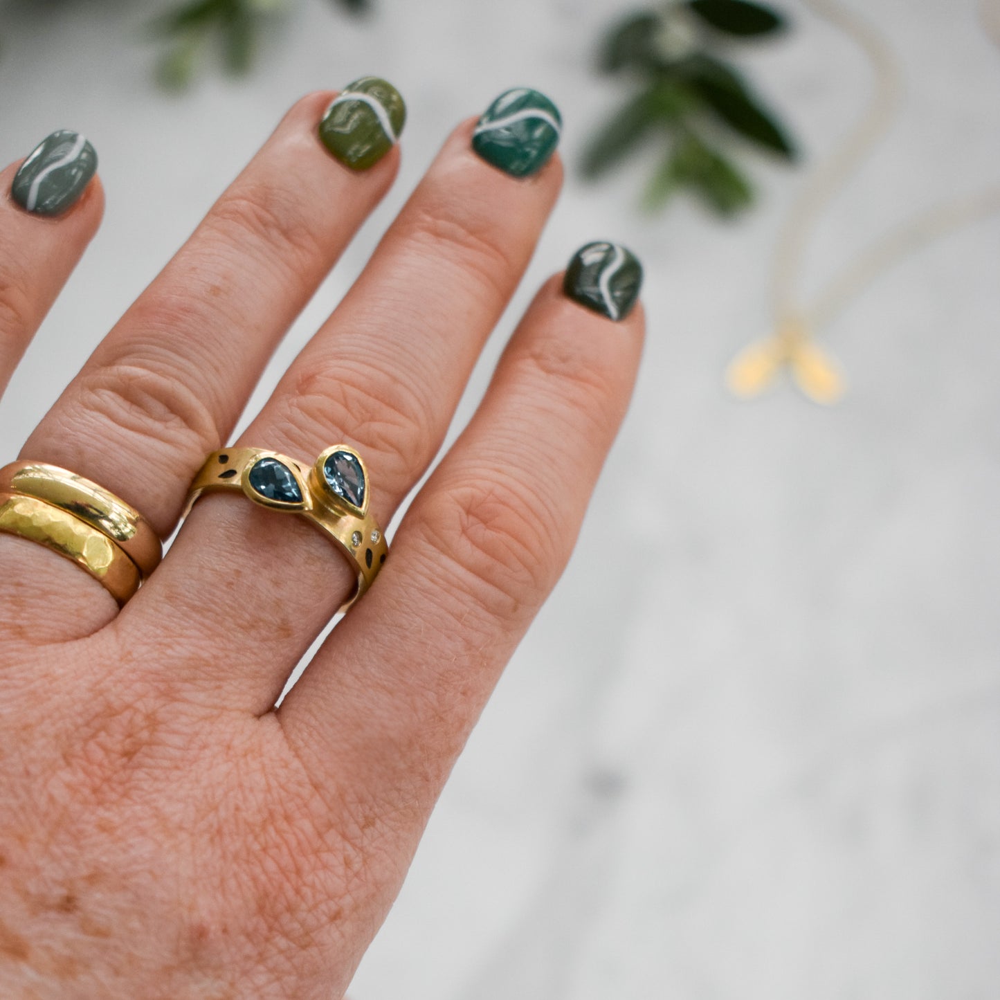 London Blue Topaz & Diamond Heirloom Ring