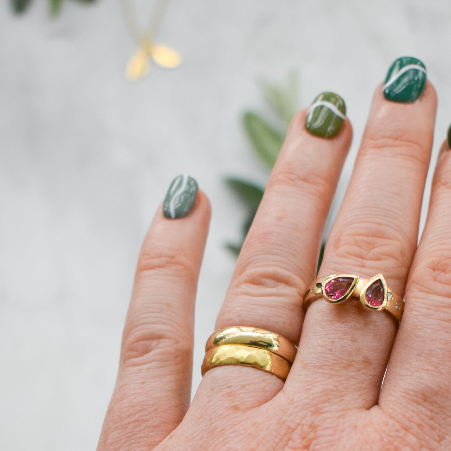 Pink Tourmaline & Diamond Heirloom Ring