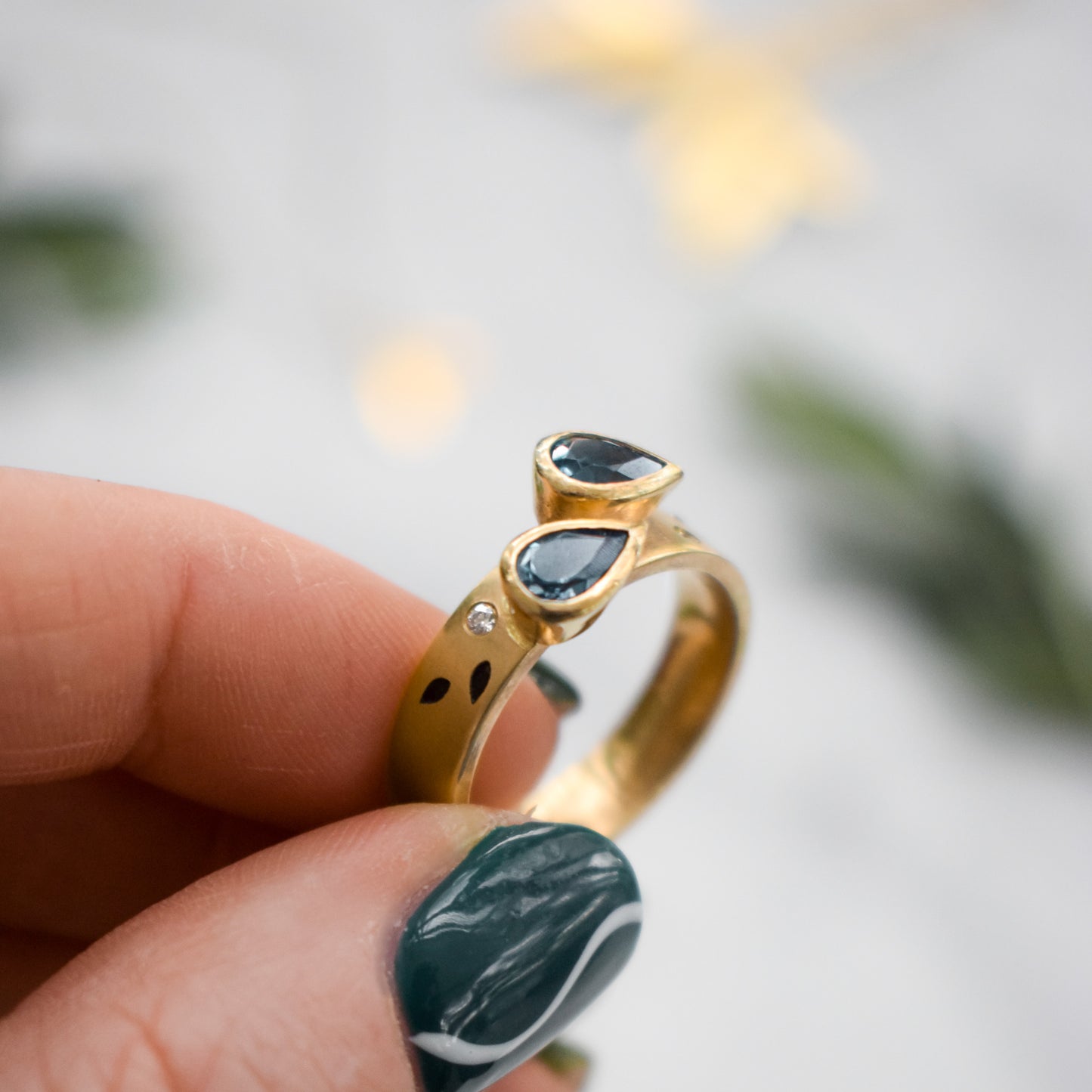 London Blue Topaz & Diamond Heirloom Ring