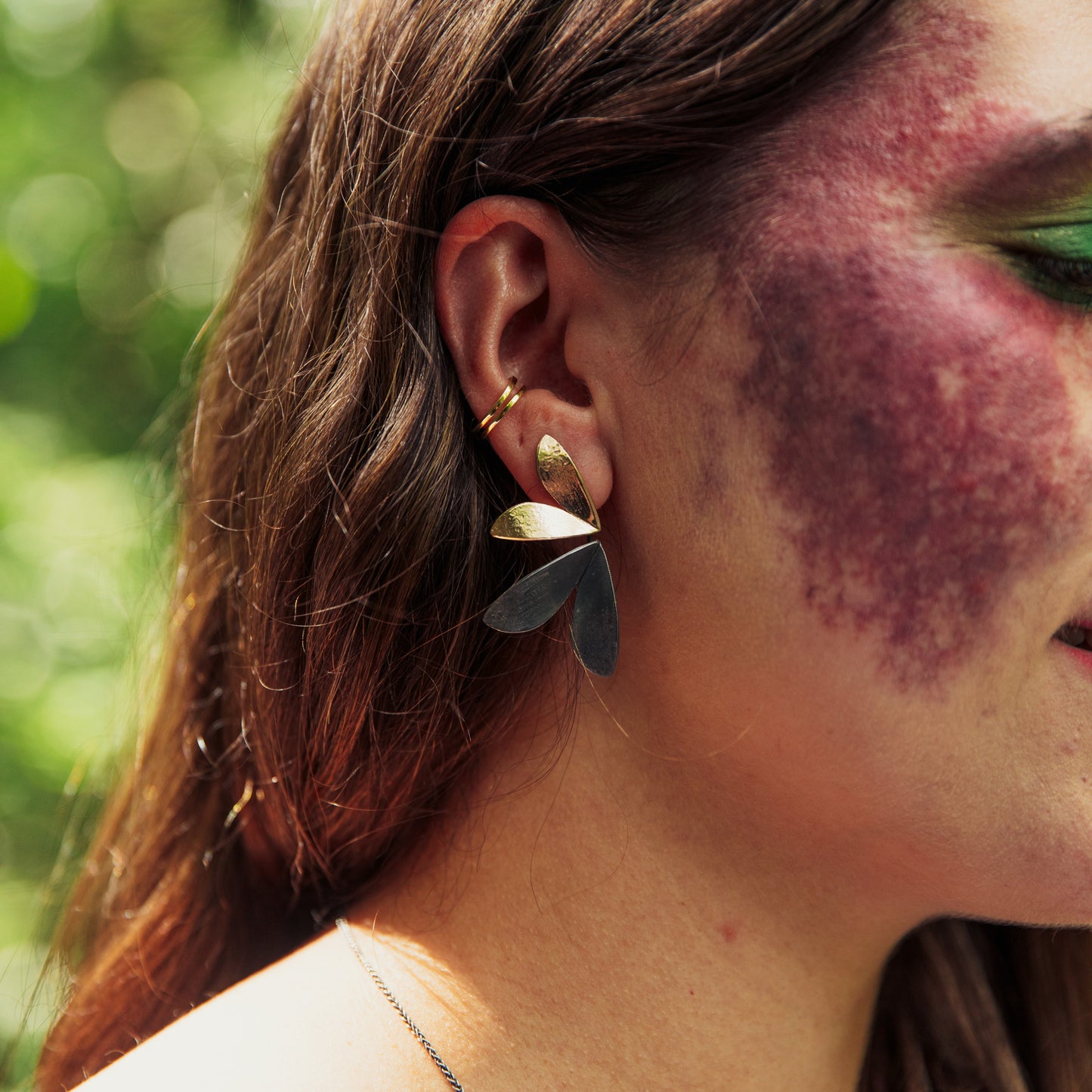 Statement Gold Moth Earrings