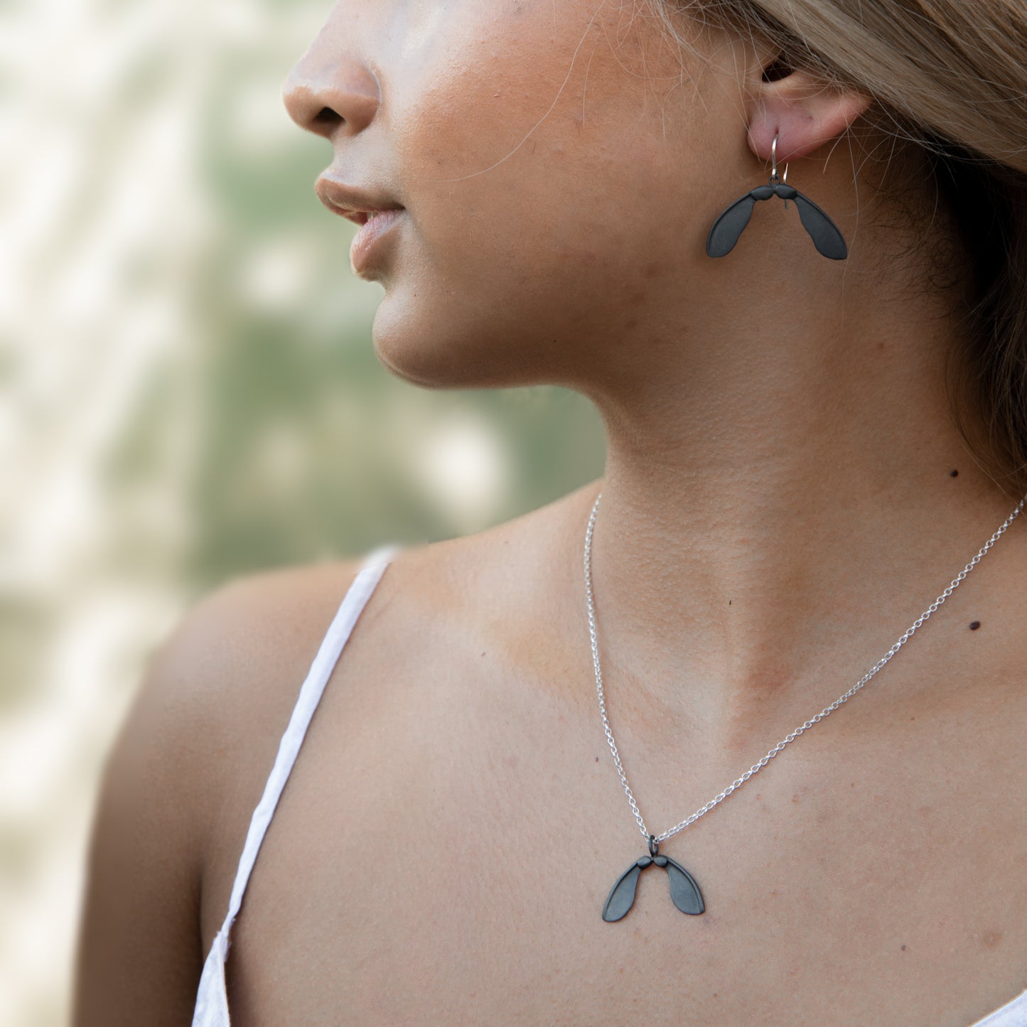 Oxidised Sycamore Necklace