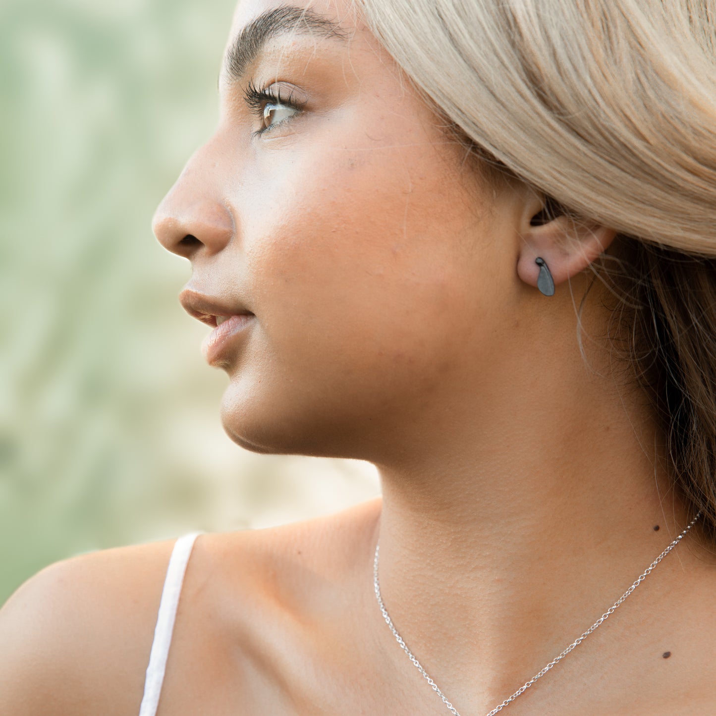 Oxidised Mini Sycamore Stud Earrings