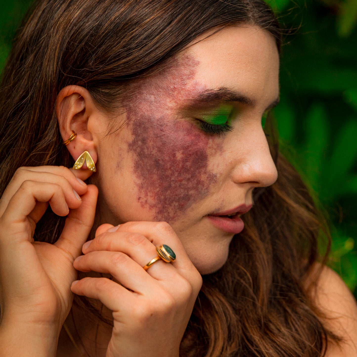 Diamond Moth Stud Earrings