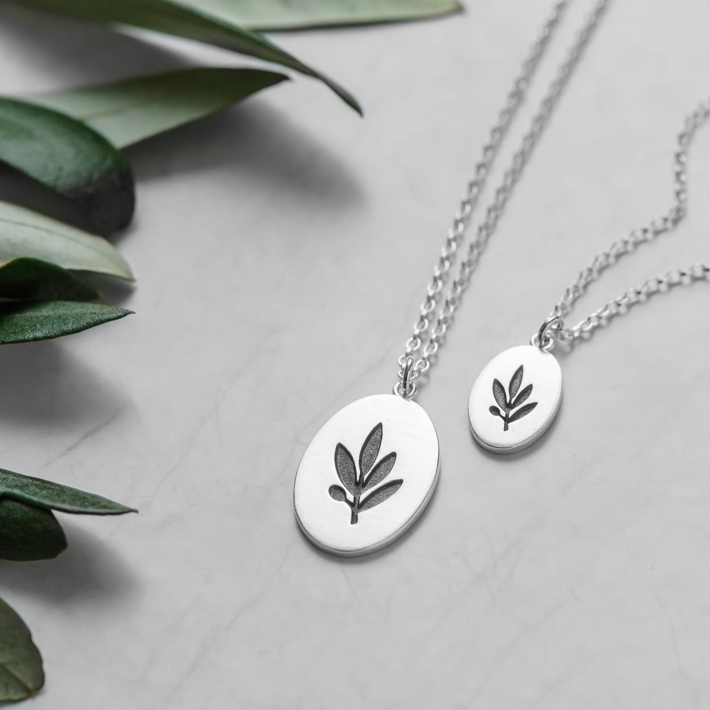 Olive Foliage Necklace