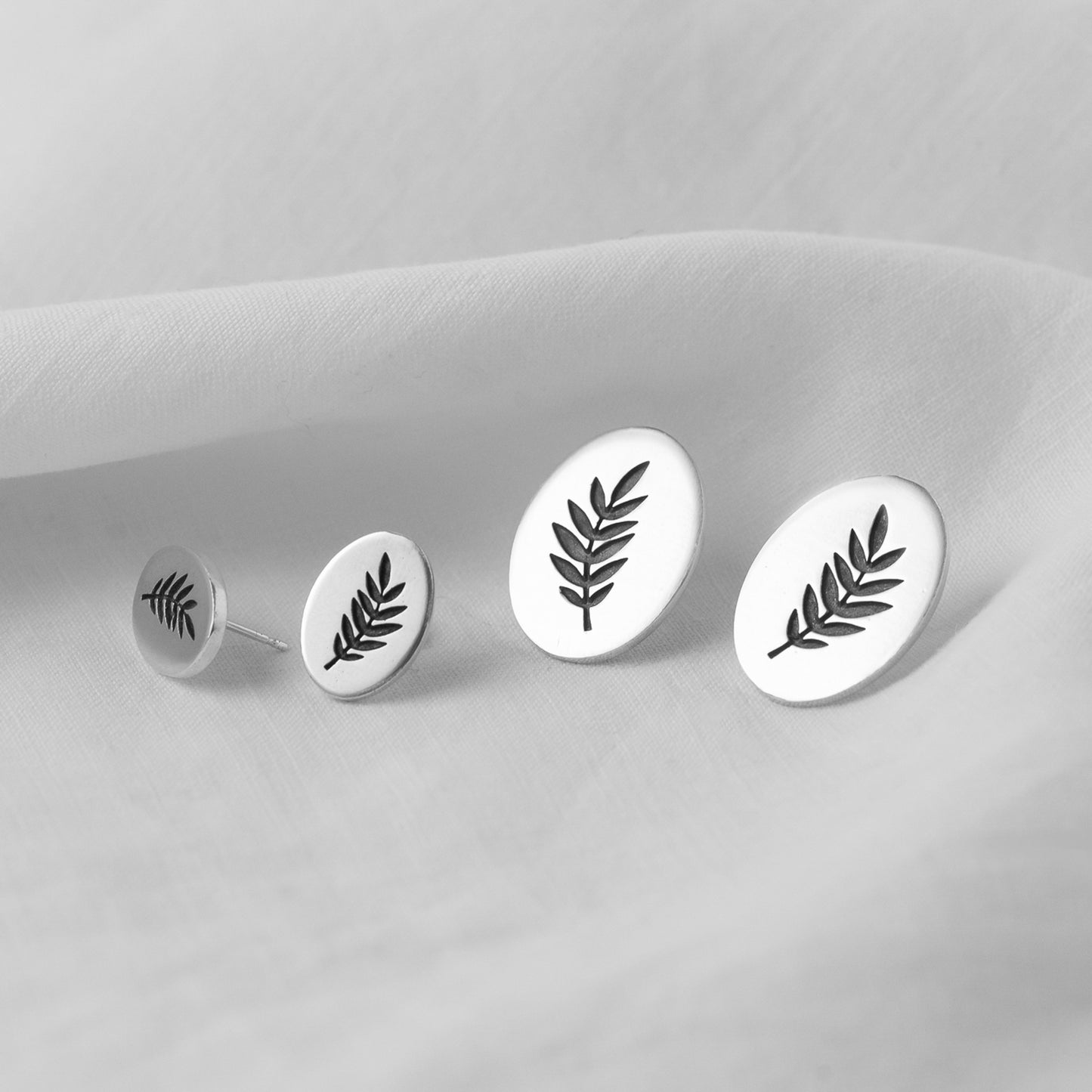 Rowan Foliage Stud Earrings