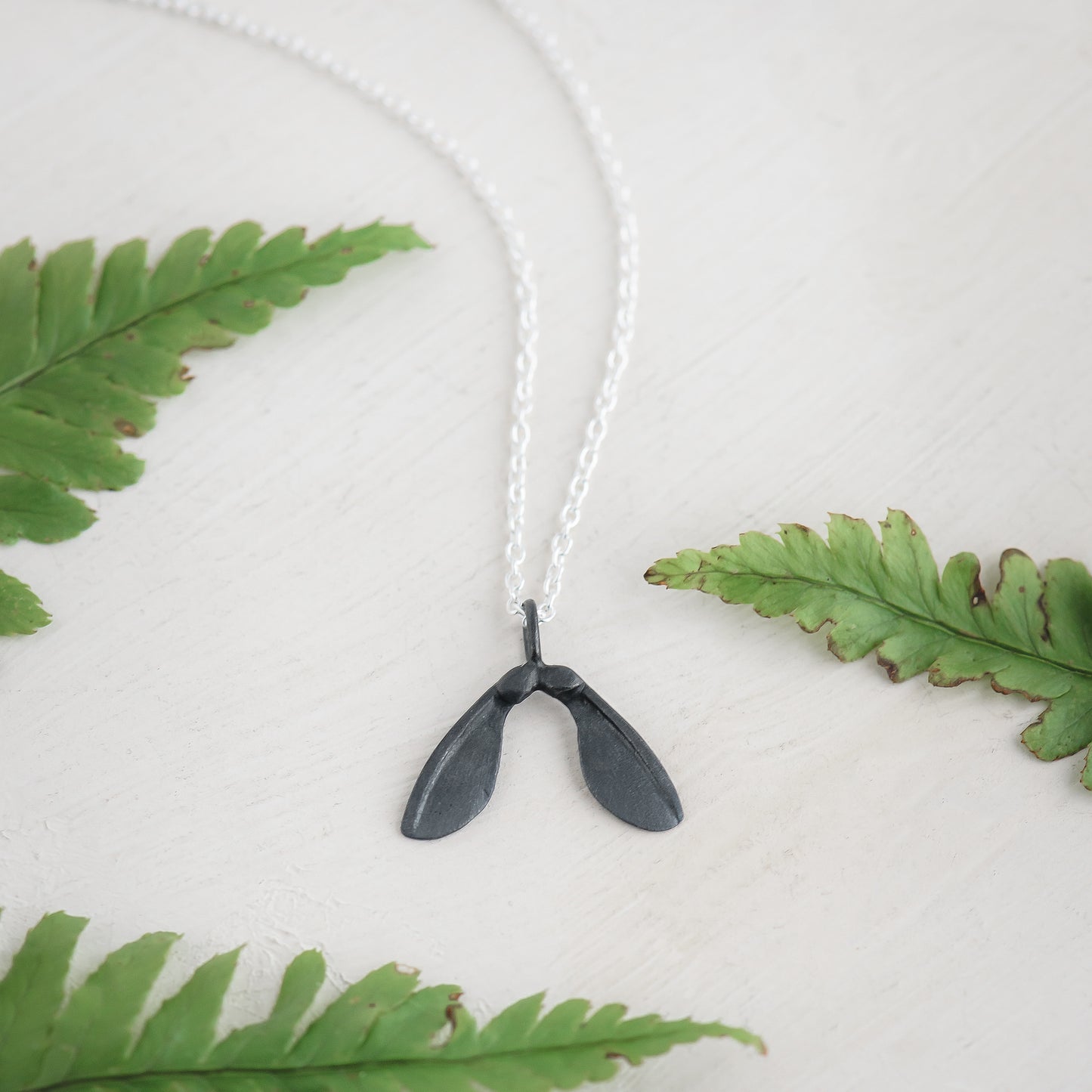 Oxidised Sycamore Necklace