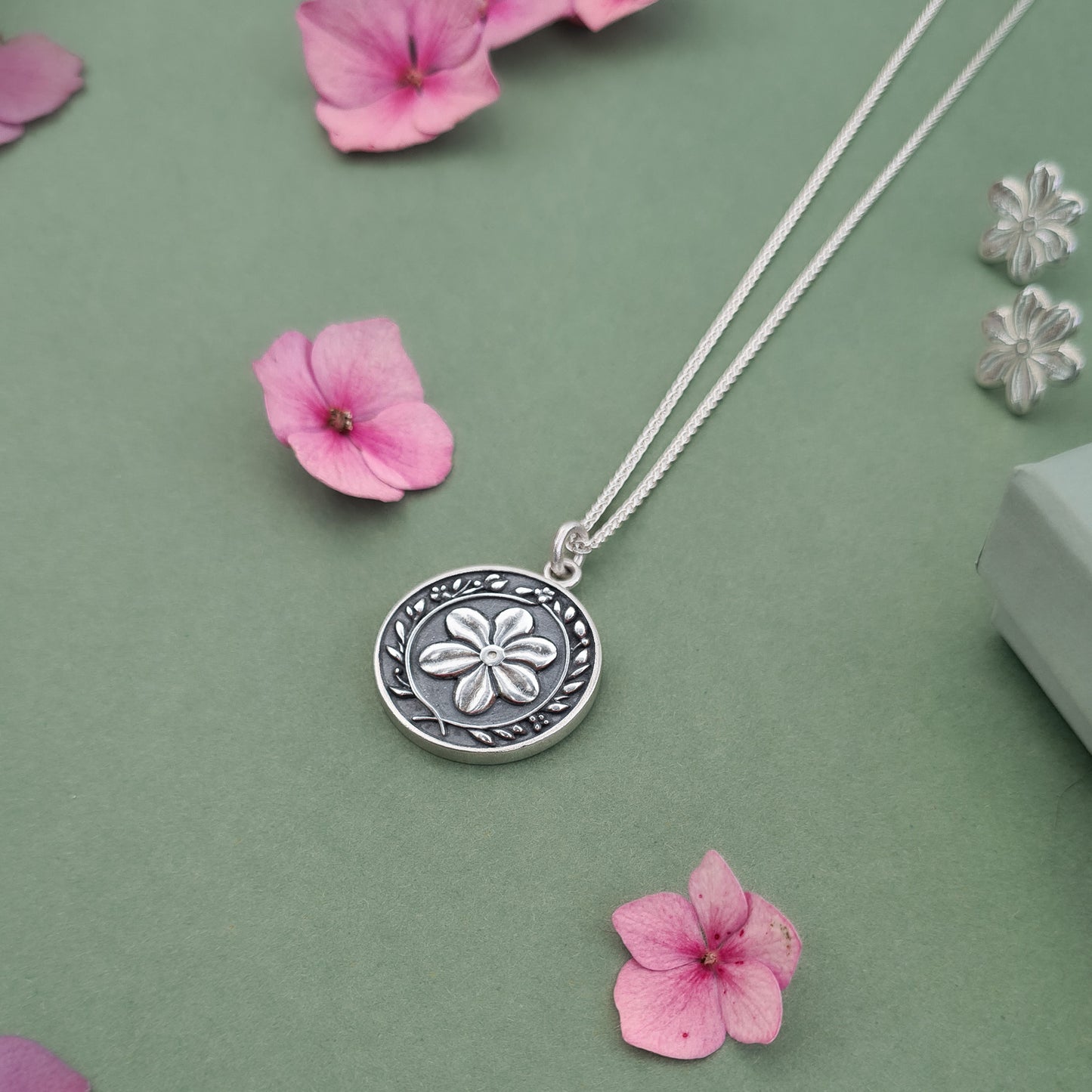 Oxidised Blossom Necklace Pre-Order