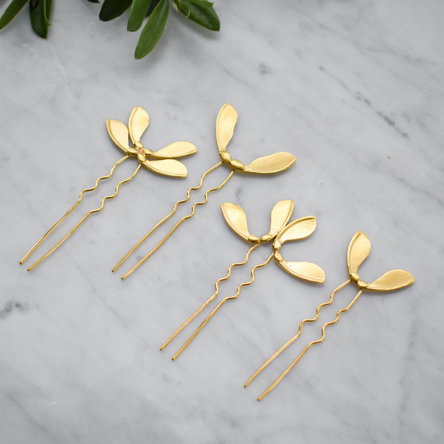 Gold Vermeil Sycamore Hairpin Set