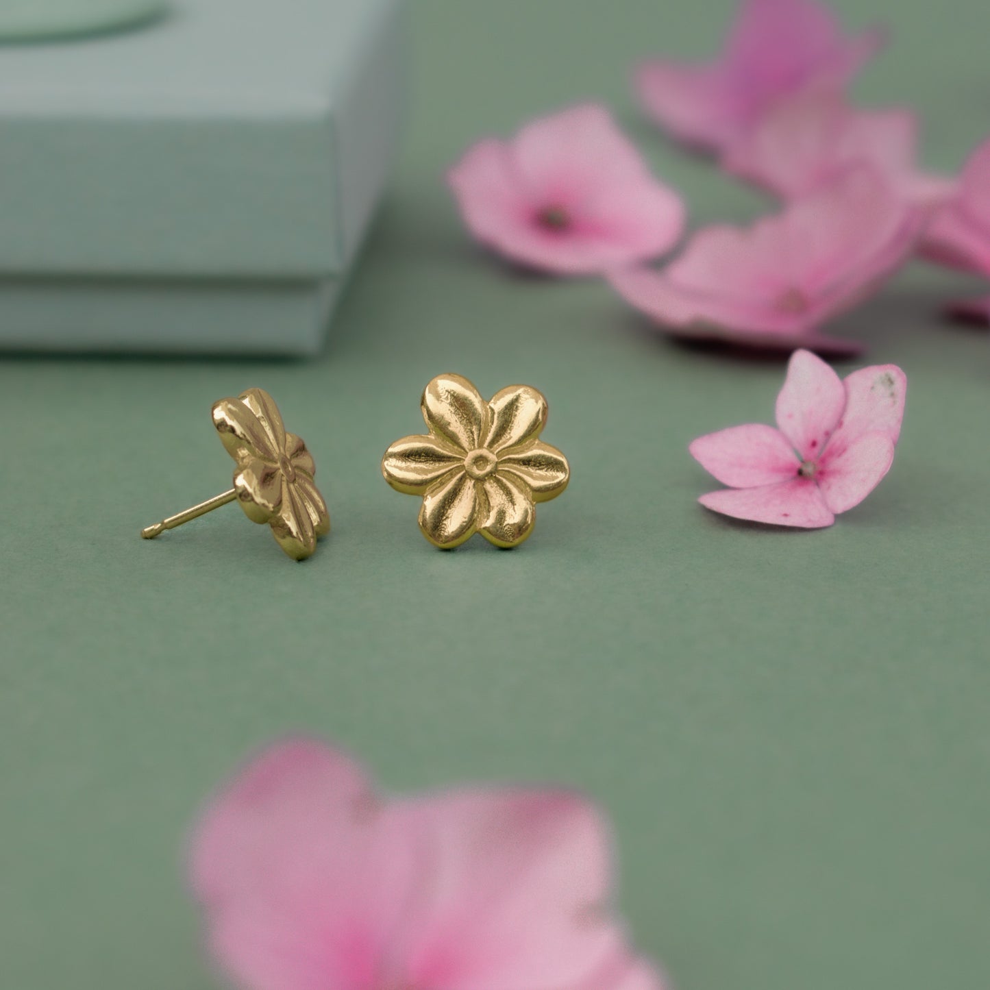 Gold Vermeil Blossom Stud Earrings