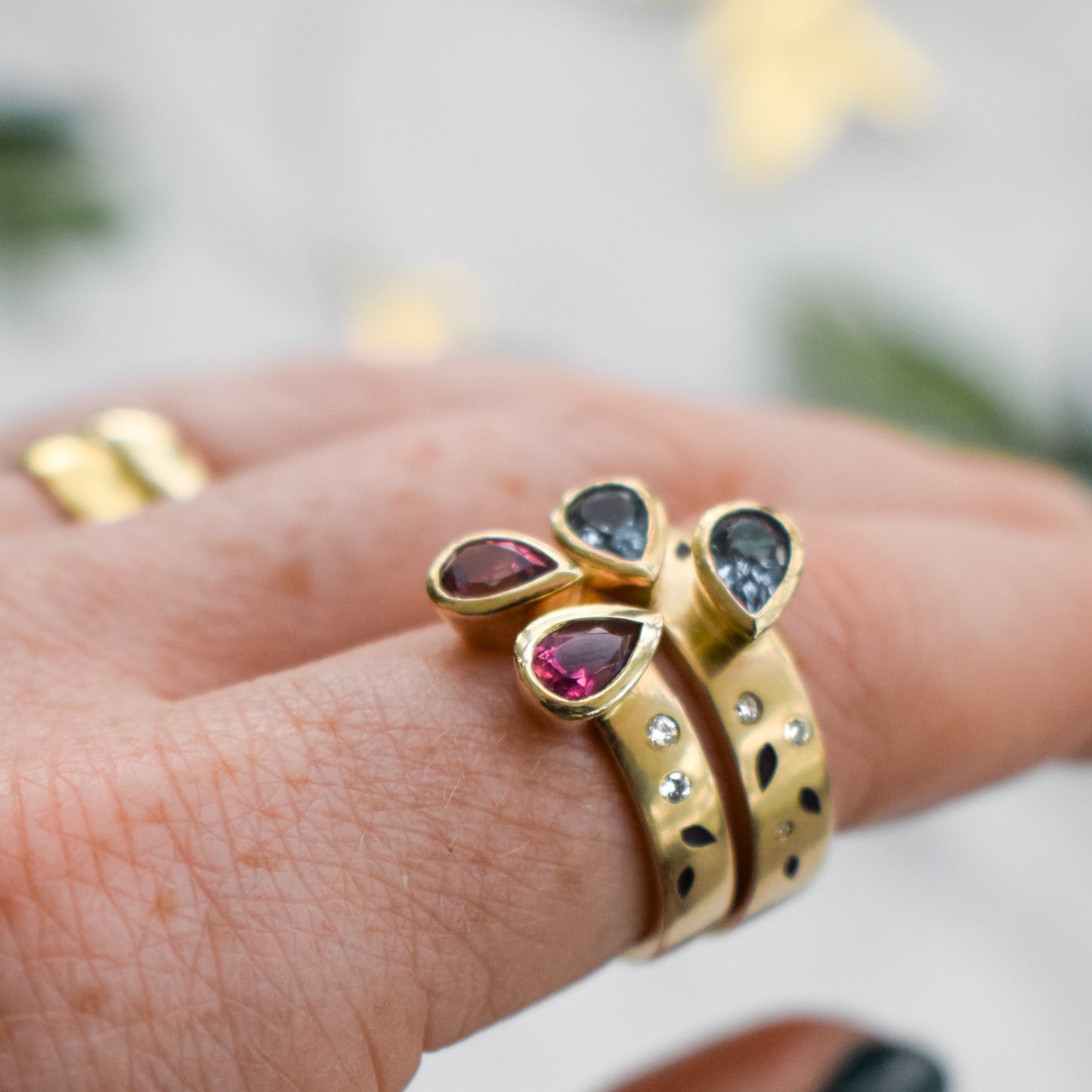 Pink Tourmaline & Diamond Heirloom Ring