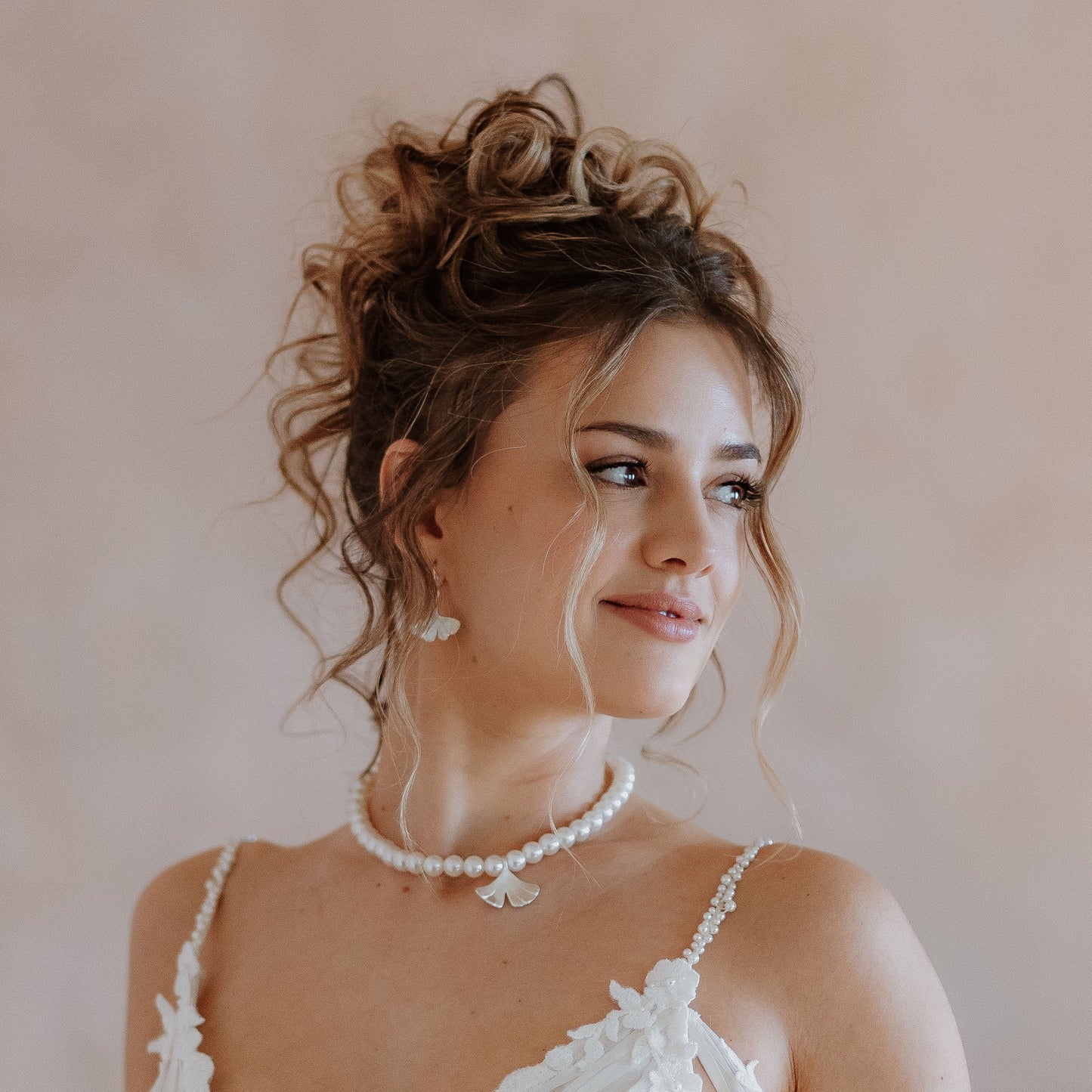 Silver Ginkgo Drop Earrings