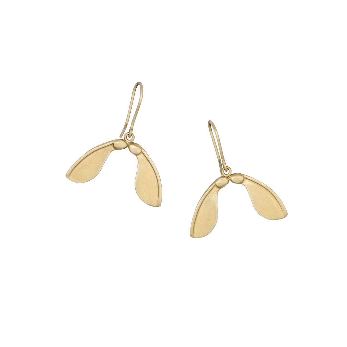 Gold Sycamore Drop Earrings