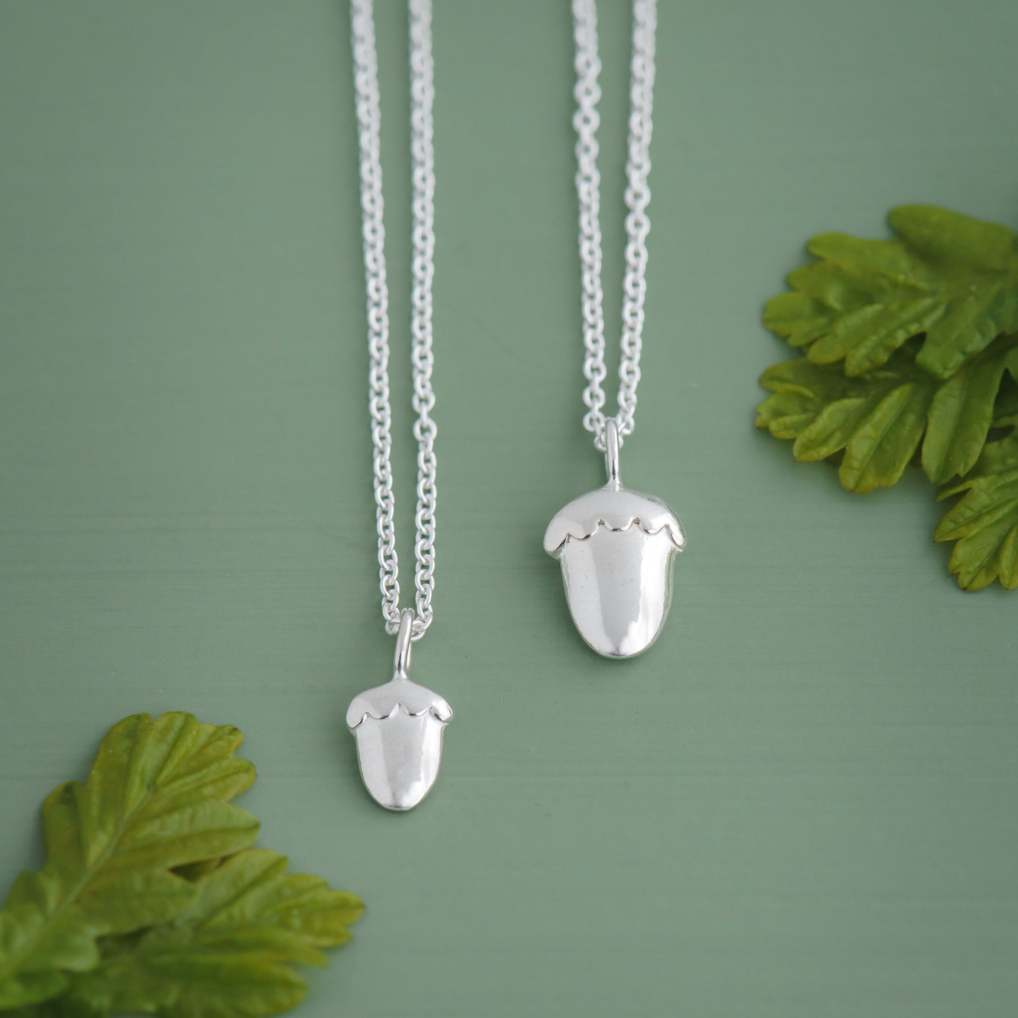 Silver acorn sale pendant