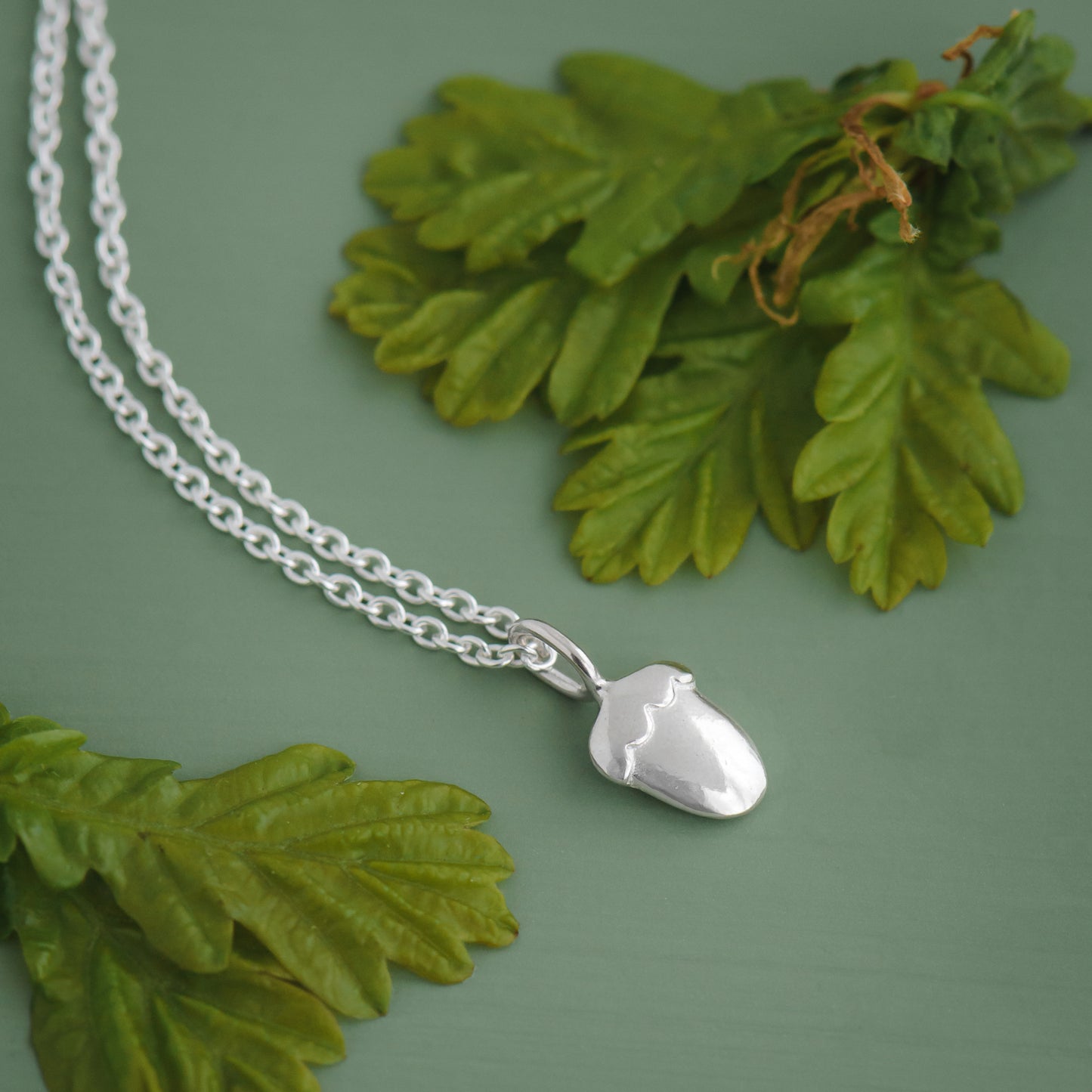 Silver Acorn Necklace