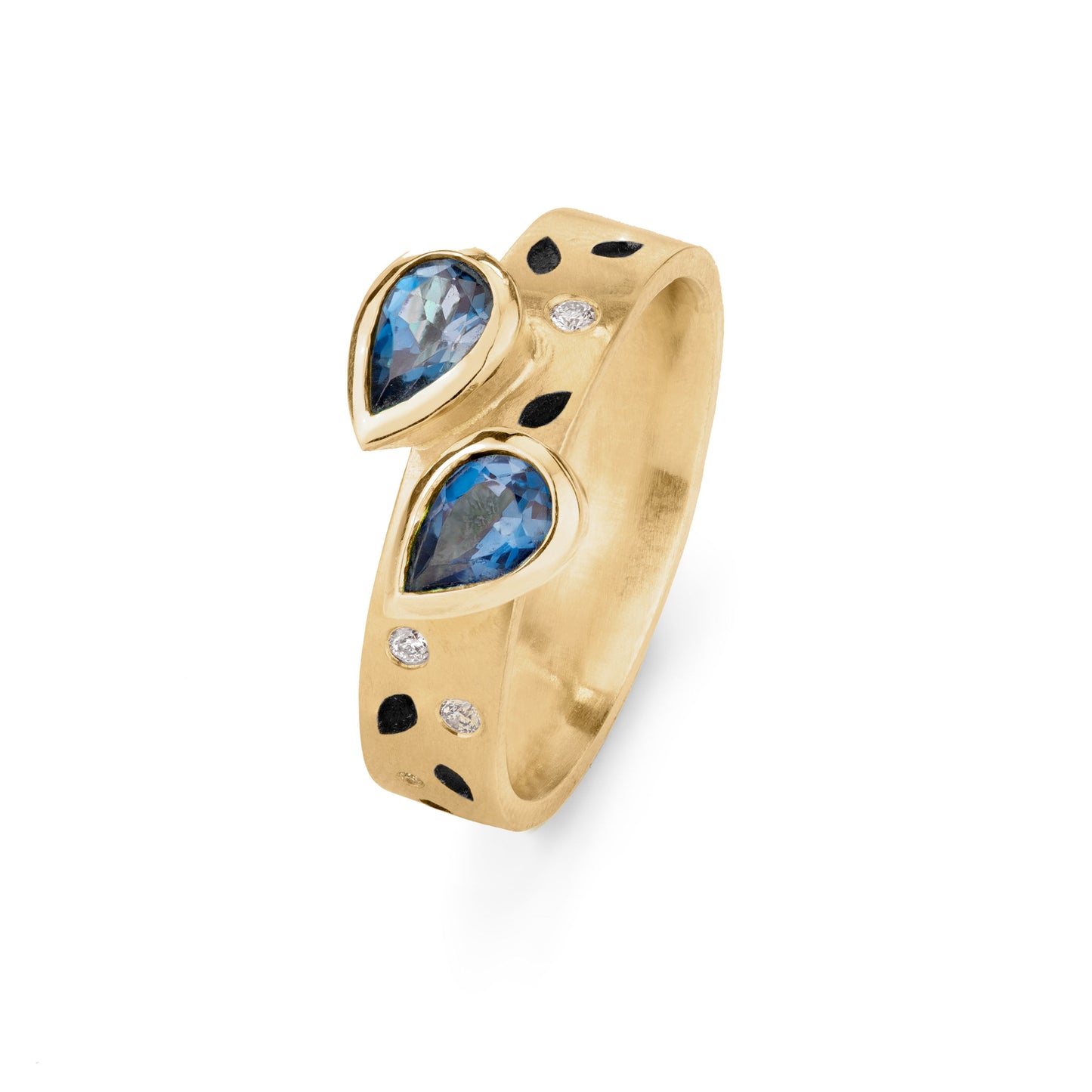 London Blue Topaz & Diamond Heirloom Ring