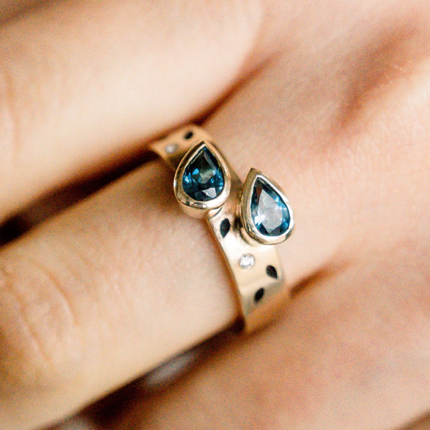 London Blue Topaz & Diamond Heirloom Ring