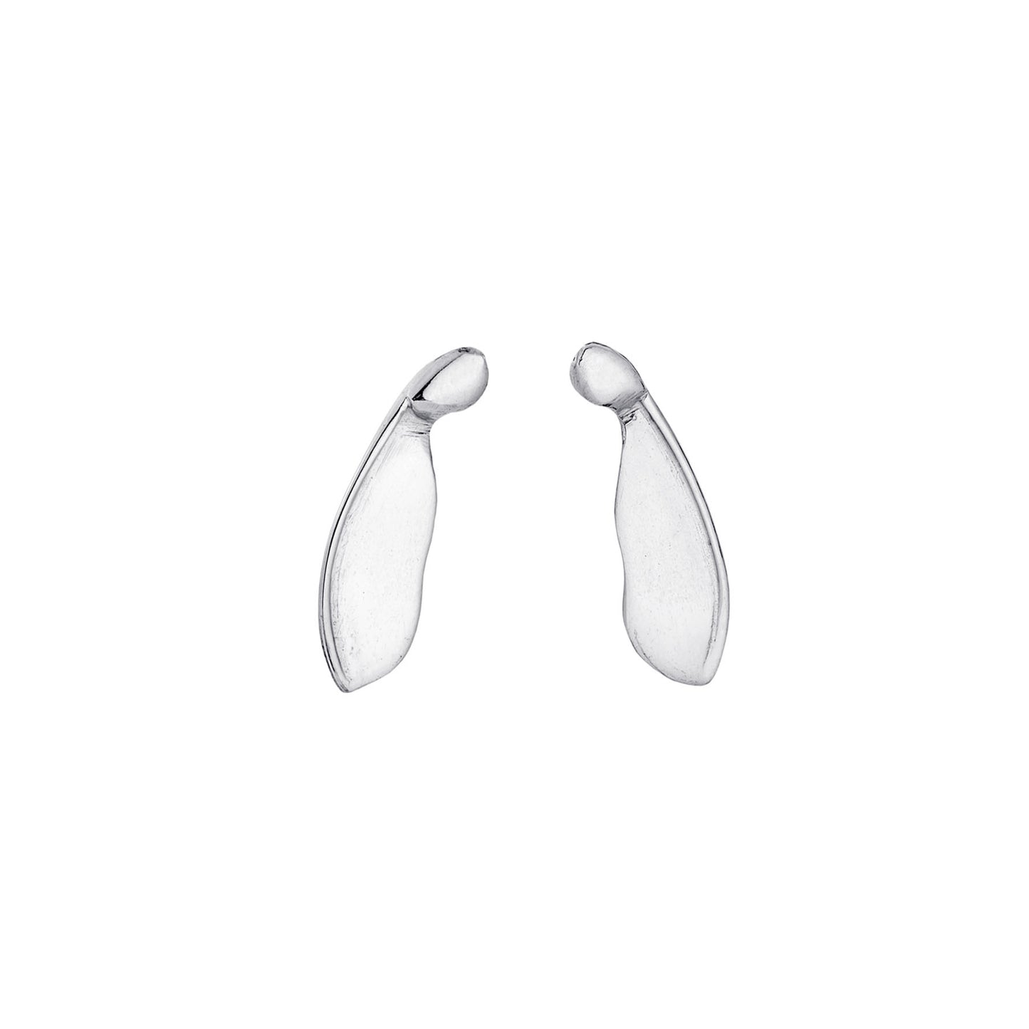 Silver Mini Sycamore Stud Earrings