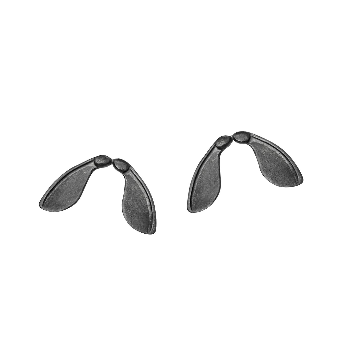 Oxidised Sycamore Stud Earrings