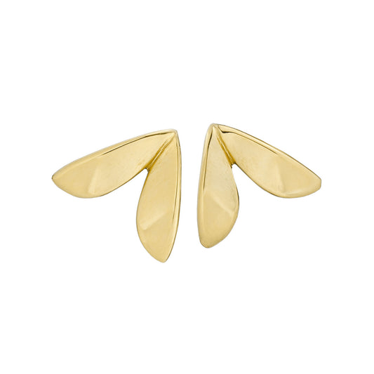 Tiny Gold Moth Stud Earrings