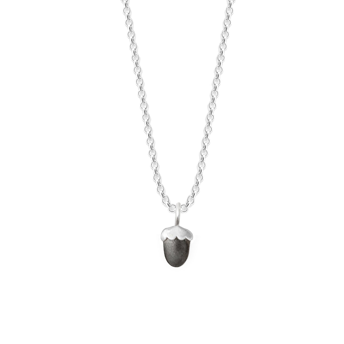 Oxidised Acorn Necklace