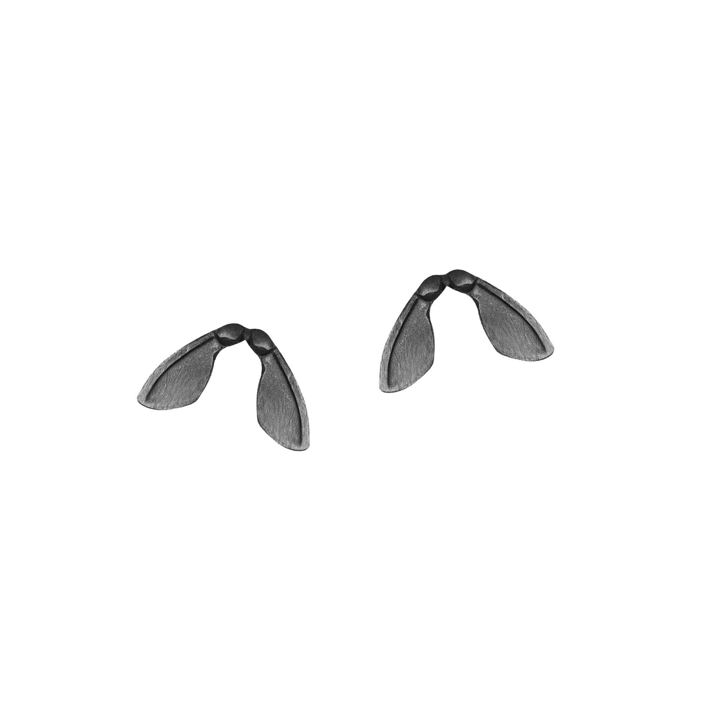Oxidised Sycamore Stud Earrings